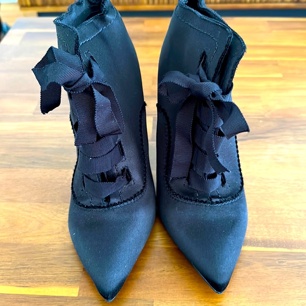 Pedro Garcia Black Satin booties